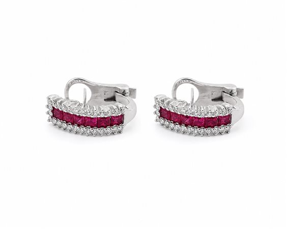 Ohrringe Recarlo Dame in Gold Rubino 1.48 Ct ZS 457/BR - ZS 457/BR